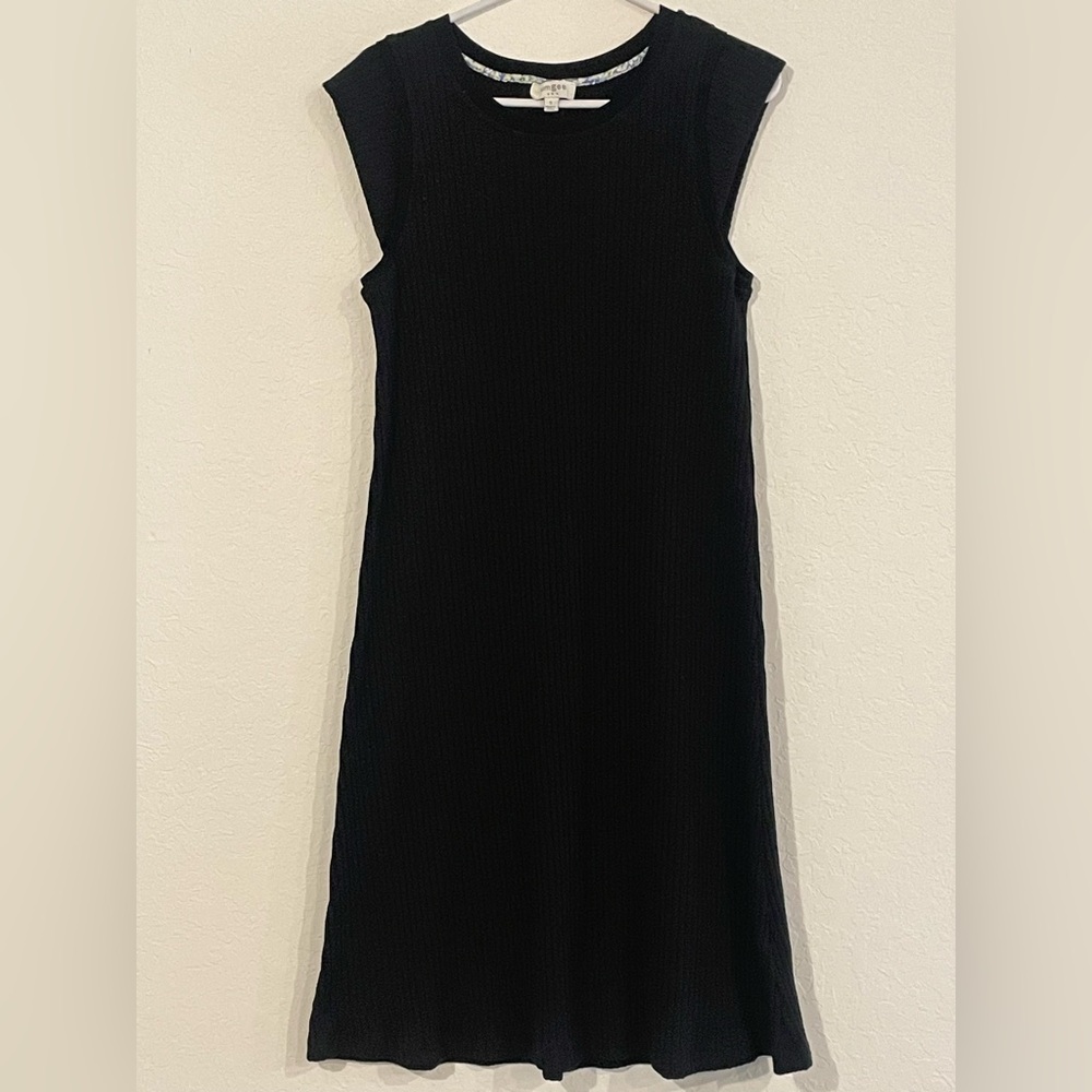 Umgee Black Sleeveless Ribbed Knit Sweater Dress Size Small